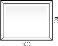 Corozo Зеркало Классика 105x80 белое – фотография-9